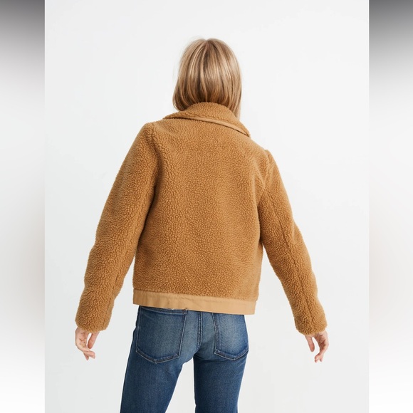 Madewell Sherpa Portland Jacket in Distant Sand Melange - Picture 4 of 11